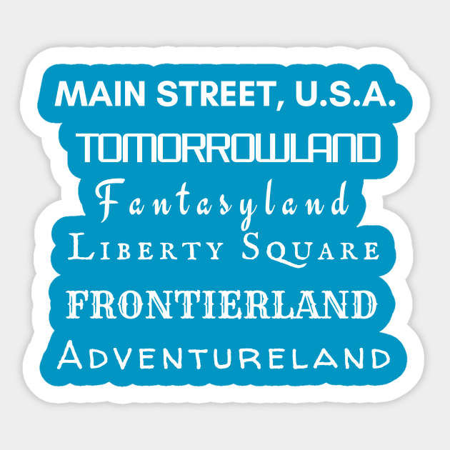 Magic Kingdom Lands Sticker by magicalshirtdesigns